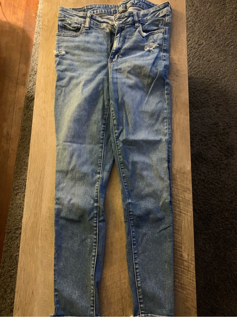 American Eagle Outfitters Distressed Hi-Rise Jeggings sz 12
